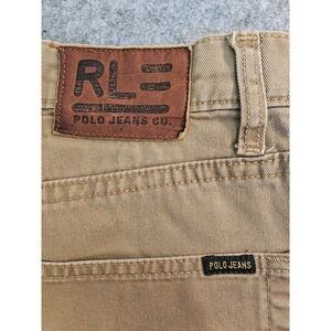 Polo Jeans Co Ralph Lauren Chino Pants Mens 34x30 Straight Leg Baggy Preppy Tan
